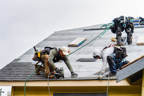 Professional Roofing technician working in Three Bridges, NJ